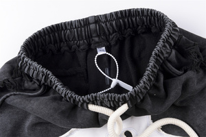 Custom High Quality <b>Men's</b> Shorts <b>Wash</b> Water Casual Shorts <b>Men</b> Women 100%Cotton Embroidery Acid <b>Wash</b> Drawstring Breeches - Product Image 3