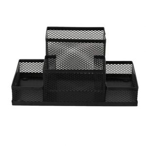 Metal Mesh Desk Organizer Set Office Supplies Accessories Storage Caddy <b>Pen</b> Pencil Holder All in One Desktop <b>4</b> Compartments - Product Image 2