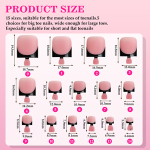 Pegatinas de <span class=keywords><strong>Uñas</strong></span> ABS Estilo Francés Mate Esmerilado de Longitud Media, Más Vendidas Transfronterizas, 60 Piezas, <span class=keywords><strong>Uñas</strong></span> Artificiales Listas <span class=keywords><strong>para</strong></span> Usar - Product Image 4