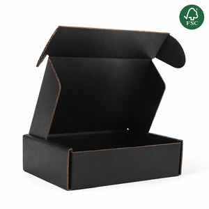 <span class=keywords><strong>Scatole</strong></span> per Spedizioni Nere Personalizzate con Logo, Eco-Friendly, in Cartone Riciclato Ondulato Pieghevole, per Regali e Imballaggi, Vendita all'Ingrosso - Product Image 1