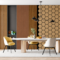 Panneaux acoustiques en lattes de bois, panneaux muraux décoratifs absorbant le son pour hôtel, bureau, studio, intérieur commercial