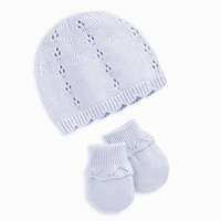 Conjunto de gorro y manoplas de punto de bebé de algodón 100%, accesorios bonitos y suaves