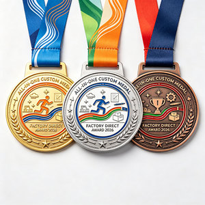 เหรียญรางวัลโลหะผสมสังกะสีแบบพรีเมียมสั่งทำพิเศษเพื่อการมอบรางวัล คุณภาพสูง ผลิตโดยผู้ผลิตมืออาชีพ ผลิตเร็ว MOQ ต่ำ - Product Image 1