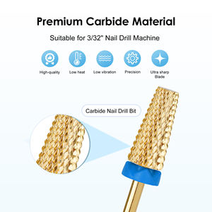 Forets à ongles de haute qualité grands forets coniques pour dissolvant de vernis à Gel rapide coupe croisée cuticule propre Type de prise américaine - Product Image 2