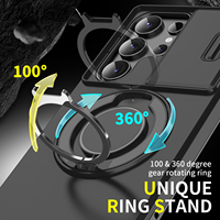 Funda Protectora Resistente a Impactos para Teléfono con Lente de Cámara Deslizante para Samsung S26 Ultra S25 S24 S23 A07 A06 A16 A36 A55 con Anillo de Soporte