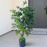 Arbre de Camélia Succulente Artificiel Réaliste 90cm – Plantes Décoratives pour Jardin, Mariage, Nouvelle Maison, Intérieur et Extérieur