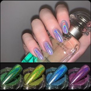 Qianya <span class=keywords><strong>2022</strong></span> Nail Laser Glitter Holo Pigment 12 <span class=keywords><strong>colores</strong></span> OEM Magic Acrylic Nail Art Powder - Product Image 3