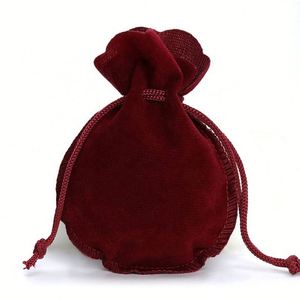 Sacs en velours en gros pour emballage de bonbons, pochettes à bijoux pour fêtes d'anniversaire, sacs à cordon avec impression sérigraphique, sacs anti-poussière pour mariage - Product Image 3
