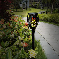 12 Led solaire scintillant flamme torche lumières extérieur paysage décoration lumière solaire danse flamme lumière jardin lampe pour patio