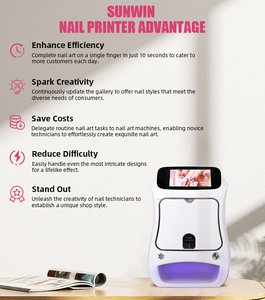 Impresora de Uñas Portátil Profesional Inteligente Eléctrica Sunwin NA03, Manicura en 10 Segundos, Control Inalámbrico por WiFi, Gel para Uñas - Product Image 2