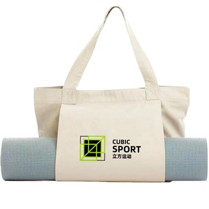 Custom Logo Branded Women's Large Capacity Multifunctional Cotton <b>Yoga</b> Mat <b>Bag</b> Eco-friendly Reusable Durable Handled Special for - Product Image 3