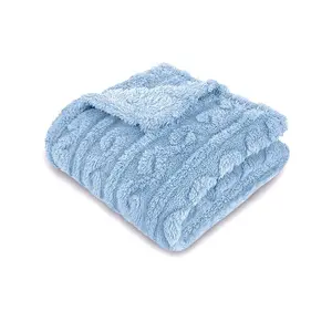 XH Wholesale 100% Polyester Sherpa Fluffy Warm Super Soft Winter Baby Blanket