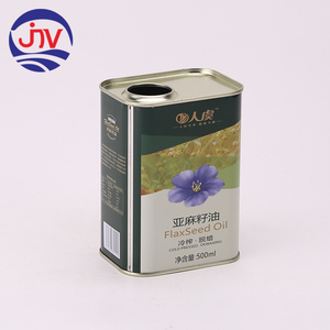 Emballage d'huile comestible rectangulaire 500 ml, boîte en métal pour huile d'olive avec impression personnalisée - Product Image 1