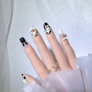 100 pièces/sac dessin animé dos plat résine Nail Art breloques mignon nœud papillon <span class=keywords><strong>Mickey</strong></span> ours crème glacée ongles strass - Product Image 4