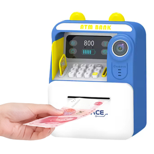 Hucha inteligente para niños con reconocimiento facial simulado Roll-in automático y <span class=keywords><strong>caja</strong></span> <span class=keywords><strong>de</strong></span> contraseña hecha <span class=keywords><strong>de</strong></span> plástico duradero - Product Image 1