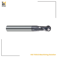 Fresa de extremo esférico de carburo de 2 flautas de 1 mm a 20 mm con revestimiento de TiAlN y hélice de 30 grados para fresado CNC de precisión de superficies de moldes 3D