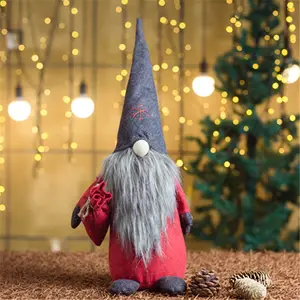 คริสมาสต์โนมส์สวีเดน Tomte กับเครายาวคริสต์มาสตกแต่งเครื่องประดับในร่มตกแต่งของขวัญ