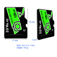 Kartu Memori Mini TF 128GB C10 V60 untuk Penyimpanan Video 4K Kecepatan Maksimal 120MB/s untuk Dashcam, CCTV, Kamera Keamanan, Kartu Memori Pintar