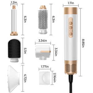 High Quality Pro <b>Hot</b> Cold Air Brush Hair Dryer Set Brushless Speed Multi Styler 1400w Curler Straightener for Salon Hair Dryer P - Product Image 5