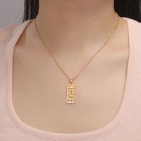 Collier Totem Tiki Myshape, Masque des Peuples Indigènes, Culture Tribale, Pendentif Géométrique, Bijoux en Acier Inoxydable