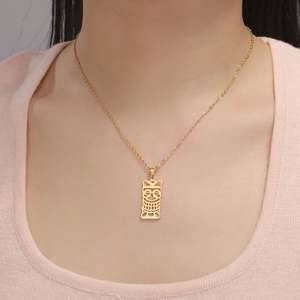 Collar Tiki Totem de Myshape, Máscara de <span class=keywords><strong>Pueblos</strong></span> Indígenas, Cultura Tribal, Colgante Geométrico, Joyería de Acero Inoxidable - Product Image 4