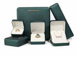 Hộp Đồ Trang Sức Màu Xanh Đậm Sang Trọng Tùy Chỉnh Logo Của Bạn - Product Image 3