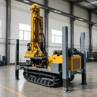 Foreuse sur chenilles mobiles diesel Kaishan KW180, profondeur 180 m, force de levage 12 T, pour l'exploitation minière, la construction routière et les travaux de terrassement