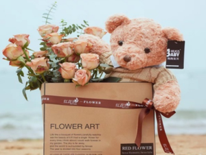 Ours en peluche en <span class=keywords><strong>chemise</strong></span> à <span class=keywords><strong>carreaux</strong></span> et <span class=keywords><strong>pull</strong></span> en tricot-Cadeau décoratif rustique - Product Image 2