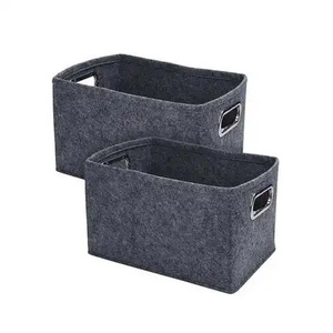 Modern Rectangle Felt Storage <b>Basket</b> with Carry Handles <b>Foldable</b> Design for Boys Clothing & Toy Organizer - Product Image 5