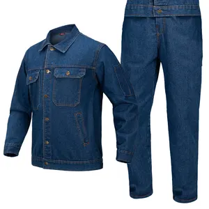 Fabriekslevering Denim Jeans Werk Scrubs Kleding Kleding Voor Mannen Vrouwen Werkkleding Overall Lente Herfst Werknemer Uniform Custom