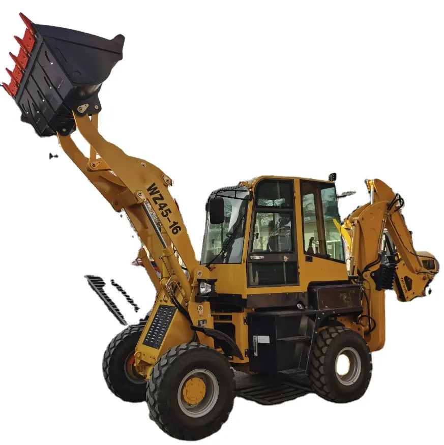 Pabrik grosir WZ45-16 Backhoe Excavator Lloader 4*4 roda penggerak kecil Mini traktor Backhoe Loader dengan 5 mesin