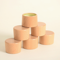 Couvre-bouteille en aluminium imitation bois, couvercle à vis manuel, pour flacon de crème, étanche