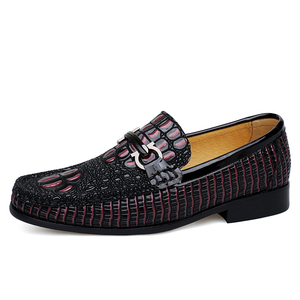 Abito uniforme da uomo mocassini Oxford Derby flat basso con fibbia in metallo goffrato con radice in legno su vera pelle - Product Image 2