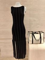 Vêtements élégants pour femmes Robe longue sans manches en tricot ajustée pour femmes automne 2025