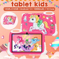 Tablet Android 8 de 7 Pulgadas de Alta Calidad, Diseño Personalizado de Caballo para Niños, 1GB+16GB, MTK Octa Core, Wi-Fi, Sólida y Resistente