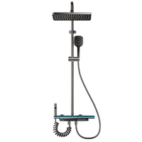 Meilleure vente Ensemble de douche Led intelligent de haute qualité Hôtel Salle de bain Robinet mitigeur de douche mural en aluminium