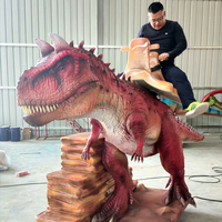 Modèle de Carnotaurus animatronique pour enfants, pour une expérience de conduite réaliste et amusante, idéal comme attraction de centre commercial