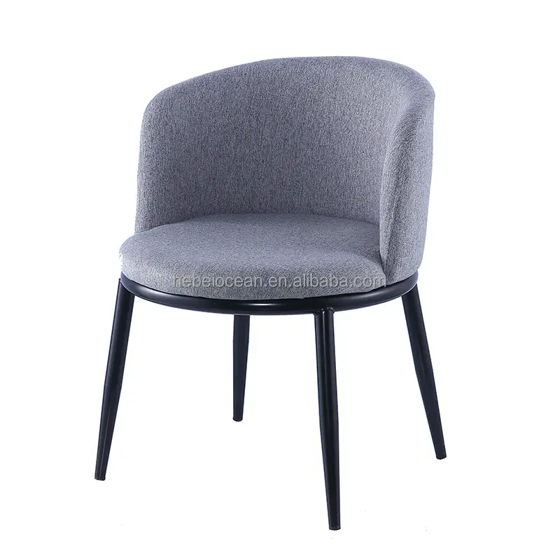 Sedile in spugna densità all'ingrosso e sedia con gamba in metallo verniciato sedia con schienale semicircolare per caffetteria