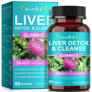14-in-1 Label pribadi dukungan hati ekstrak Thistle susu Gummies Detox penurunan berat badan Vitamin-aktif botol liar - Product Image 1