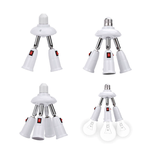 E27 vít giữ đèn với chuyển đổi một lần lượt đa-giữ đèn chiếu sáng cơ sở chuyển đổi có thể được kết nối với xoay 360 độ - Product Image 4