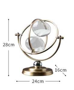 Design moderno, orologio a clessidra rotante dorato, <span class=keywords><strong>Timer</strong></span> di sabbia, 15/30/60 minuti, orologio da ufficio, vetro decorativo regalo - Product Image 5