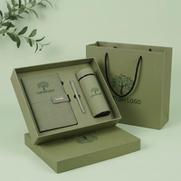 Ensemble cadeau d'entreprise Nature Tone : carnet relié, stylo, tasse thermique