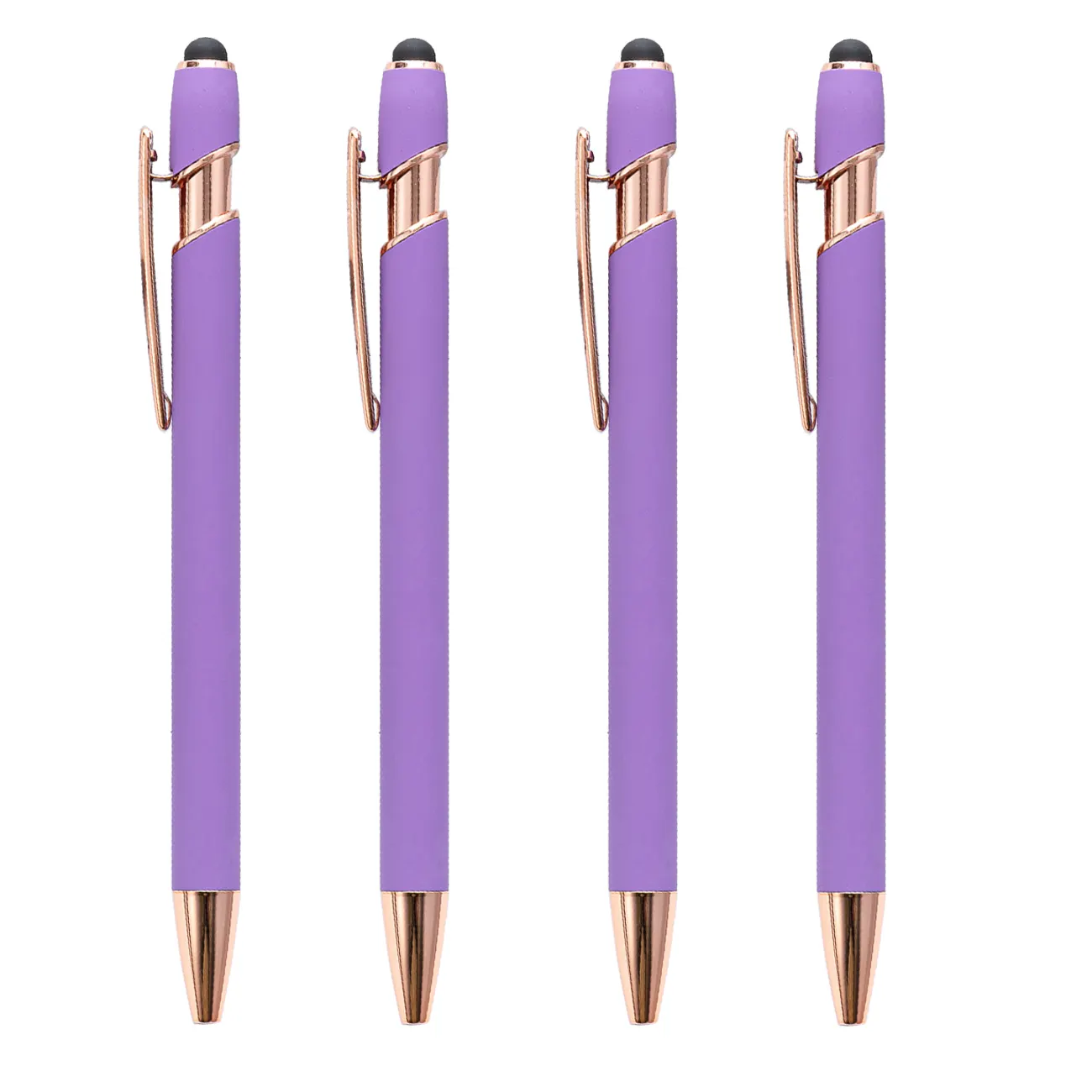 ปากกาลูกลื่นสีม่วงสีทองกุหลาบสีม่วงสำหรับการโฆษณาของขวัญส่งเสริมการขายปากกาโลหะสั่งทำได้