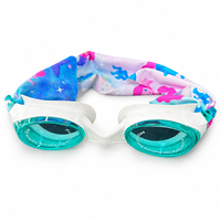 Lunettes de natation pour enfants XIALE, sangle en tissu pour filles, lentilles PC HD anti-buée, écologiques, joint en silicone souple réglable, protection UV