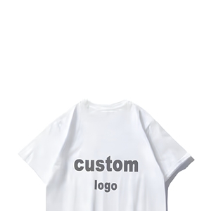 Custom Logo Printed Men <b>White</b> Cotton T-Shirt Short Sleeve O-Neck Casual Jersey Fit Regular Length T Shirt For Mens - Product Image 6