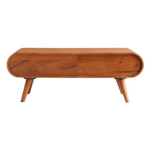 Mesa de Centro Moderna para <span class=keywords><strong>Campus</strong></span>, Mesa Auxiliar Marrón Modelo Fresco con Patas de Madera, Práctica, Resistente, Estable, Multifuncional, Gran Venta - Product Image 2