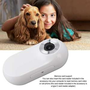 Ehomful HD 1080P Mini Cámara Inalámbrica para Mascotas, Diseño Simple y Ecológico, de Silicona Sólida, para Interiores/Exteriores, con Cintas para Gatos Pequeños - Product Image 3