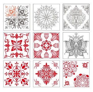 <span class=keywords><strong>Plantillas</strong></span> de Estarcido <span class=keywords><strong>para</strong></span> <span class=keywords><strong>Pared</strong></span>, Diseño Mandala, Corte Láser, Plástico PET, Personalizadas, Grandes, <span class=keywords><strong>para</strong></span> Pintar con Aerógrafo - Product Image 1