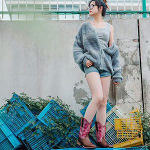 Nouvelles <span class=keywords><strong>bottes</strong></span> de cow-boy roses à bout carré pour filles, en cuir véritable, chaussures pour femmes, chaussures du désert, <span class=keywords><strong>bottes</strong></span> de créateur pour femmes - Product Image 6