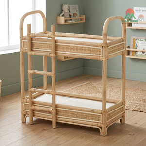 Lits superposés en rotin traditionnel de qualité supérieure pour enfants – idéaux pour les chambres d'enfants et les salles de jeux – en provenance du Vietnam. - Product Image 3